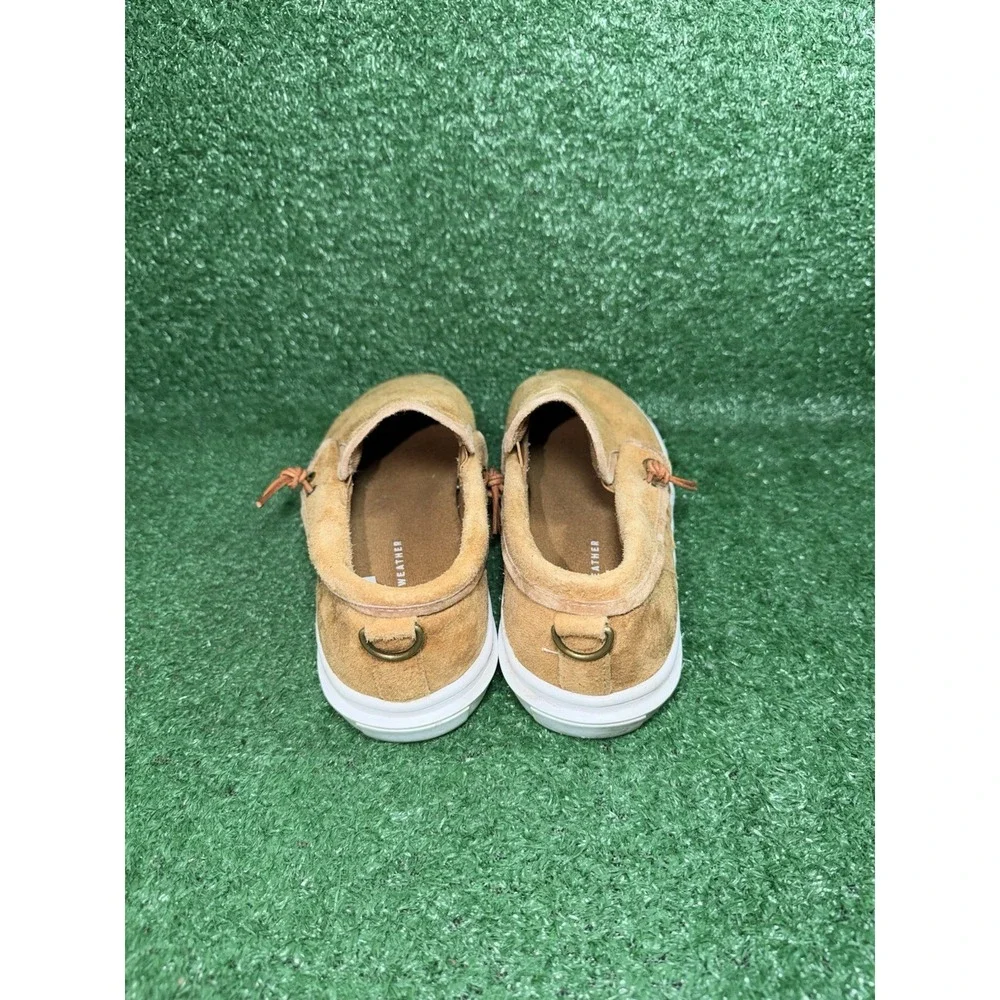 Clearweather Shoes Mens Size 10.5 Brown Suede Leather Comfort Boat Sneakers
